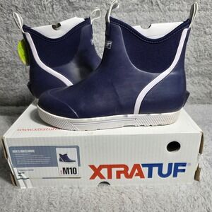 XTRATUF Wheelhouse Navy Waterproof Ankle Deck Boots Commercial Grade Mens 10 NIB